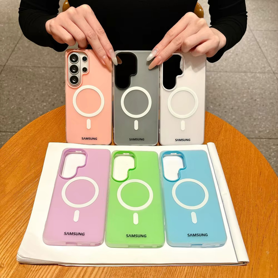 Matte TPU-Magnet-Handyhülle für Samsung S26 S25 Edge Ultra S26Plus S25FE mit MagSafe-Ladeunterstützung in Bonbonfarben - Bild 2