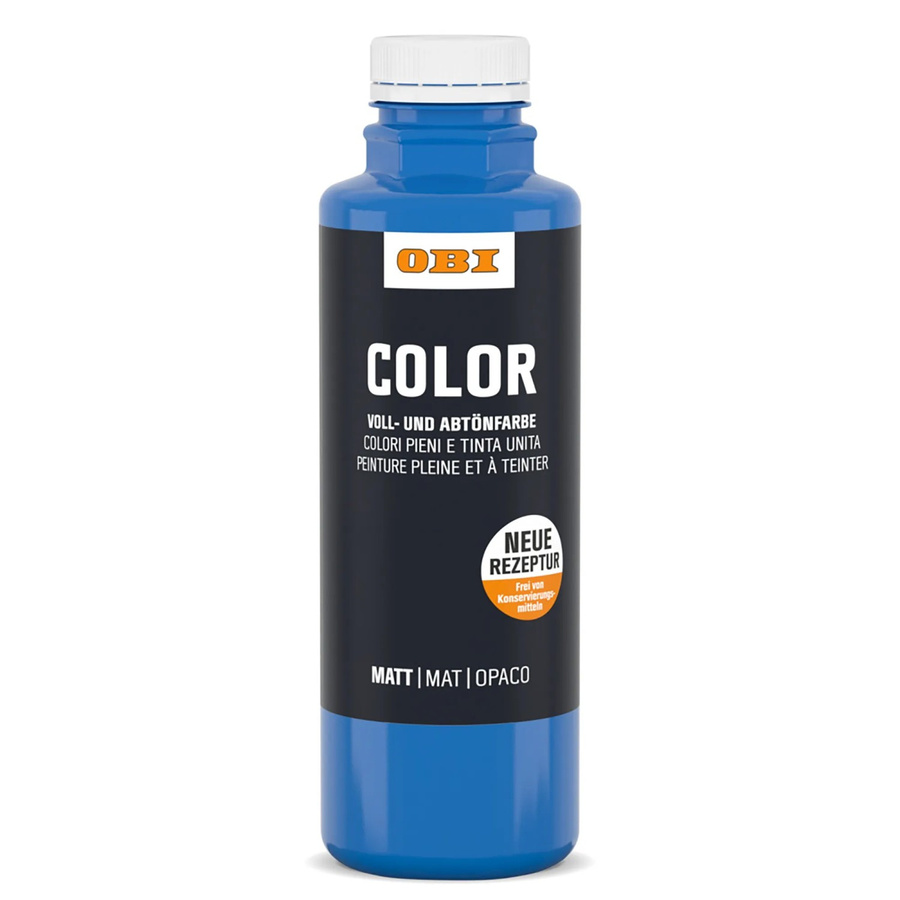 OBI Color Voll- und Abtönfarbe Capriblau, wasserbasierte Dispersionsfarbe, 500 ml - Bild 2