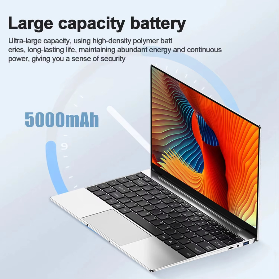 FUCHU Gaming-Laptop 14,1 Zoll mit Windows 11, Intel Core i9-10980HK, 16GB RAM, 500GB M.2 SSD, 4K HD, Silber - Bild 2