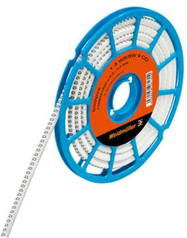 Weidmüller CLI C 1-3 WS/SW / CD Kennzeichnungsring in Weiß mit Aufdruck für Außendurchmesser 2,5 bis 5 mm - Bild 1