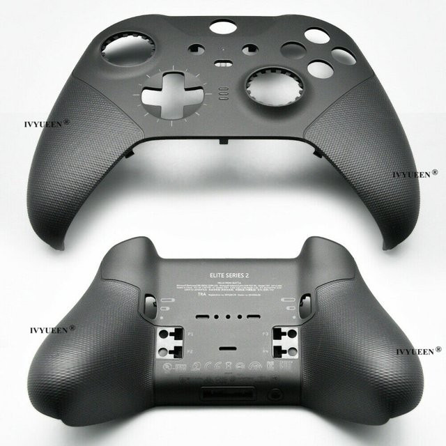 IVYUEEN Ersatzgehäuse Set für Xbox One Elite Series 2 Controller in Schwarz, inklusive Front- und Rückseite sowie mittlerer Rahmenabdeckung für Reparaturen - Bild 1