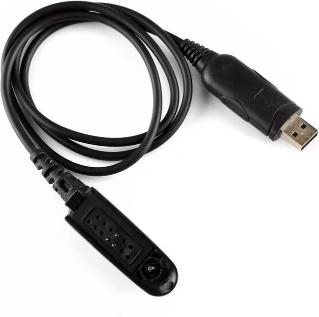 Motorola USB-Programmierkabel in Schwarz für Funkgeräte HT750 HT1250 PRO5150 GP328 GP340 GP380 GP640 GP680 GP960 1280 PR860 MTX850 PTX760 - Bild 1