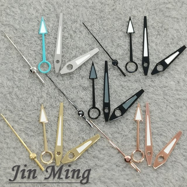 LUJIE Uhrenzubehör, 4-Pin GMT Zeiger, Silber, Schwarz, Gold, Grün Leuchtend - Bild 1