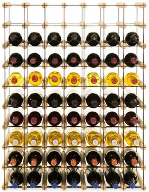 PROREGAL Modulares Weinregal Vinotega aus massivem Kiefernholz in Natur, H x B x T: 92,5 x 72,5 x 24,5 cm - Bild 1
