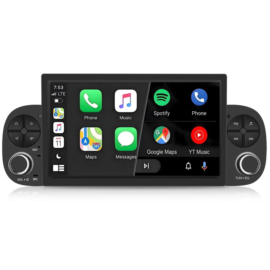 Junsun Autoradio für FIAT Panda 169 (2003-2012) in Schwarz mit Bluetooth, GPS, Wi-Fi und Cellular-Funktion - Bild 2