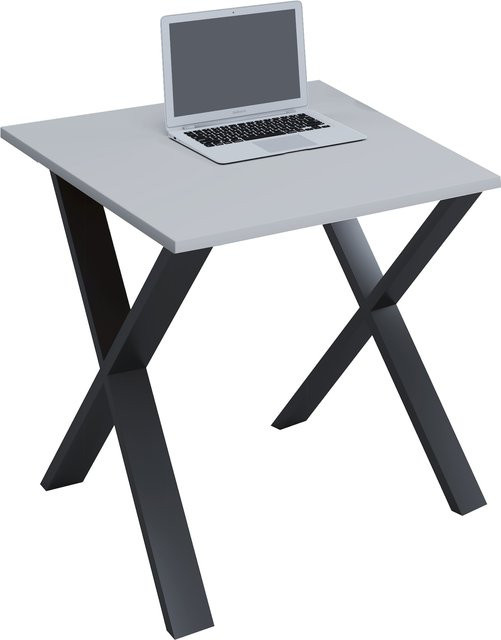 VCM Schreibtisch Lona U in Weiß mit Metallfüßen, H x B x T: 76 x 80 x 50 cm - Bild 1
