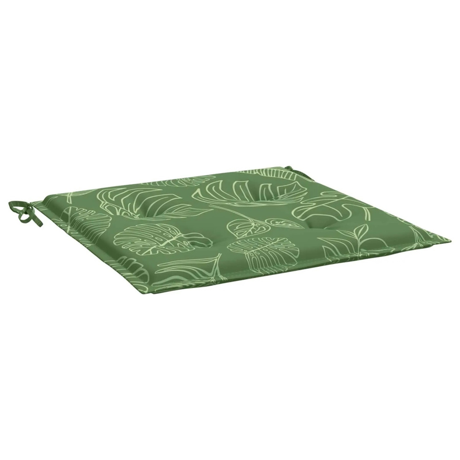 vidaXL Stuhlkissen 4er-Set aus Oxford-Stoff in Grün und Weiß, B/T/H: 50 x 50 x 4 cm - Bild 2