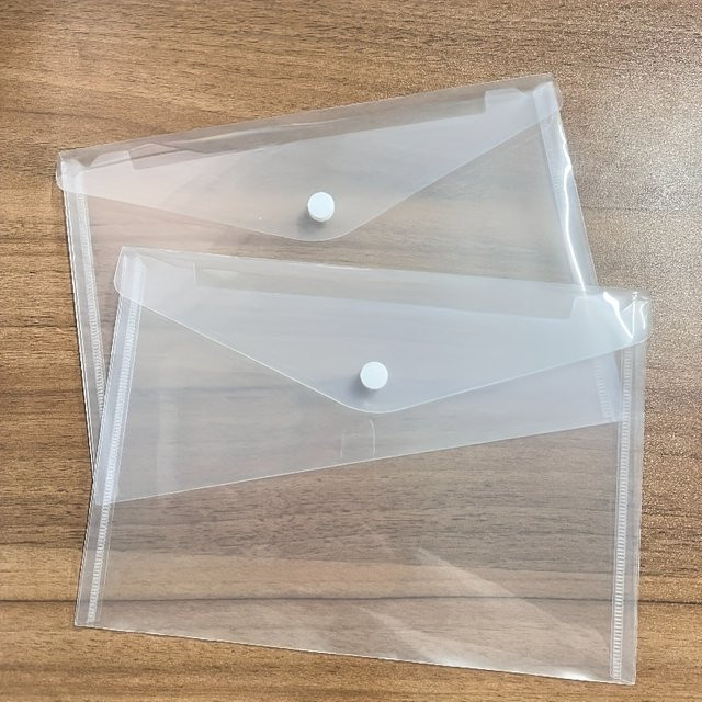 10 Stück Kunststoff-Dokumentenordner mit Schnappverschluss in Transparent für Schule und Büro - Bild 1