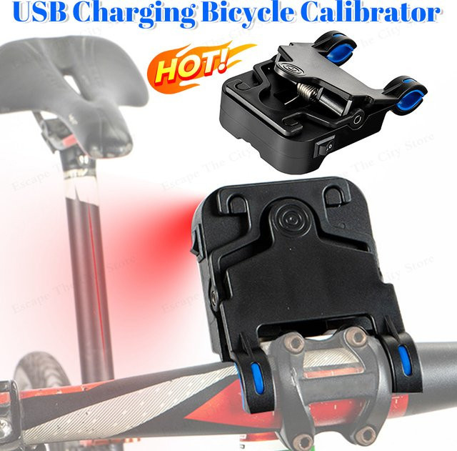 Fahrrad Laser Corrector zur Kalibrierung von Lenker und Sattel mit USB-Ladefunktion in Schwarz - Bild 1