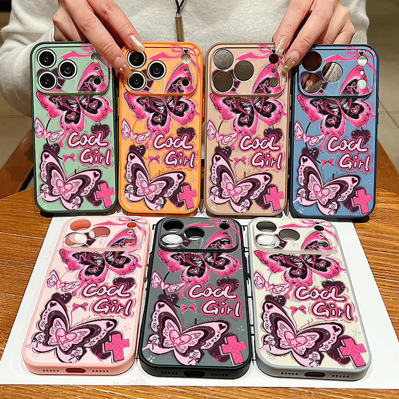 MOESOE Magnetische iPhone Hülle mit rosa Schmetterlings-Schleifenmuster, MagSafe kompatibel und mit Linsenschutz, passend für iPhone 17, 16, 15, 14, 13 Pro Max - Bild 3