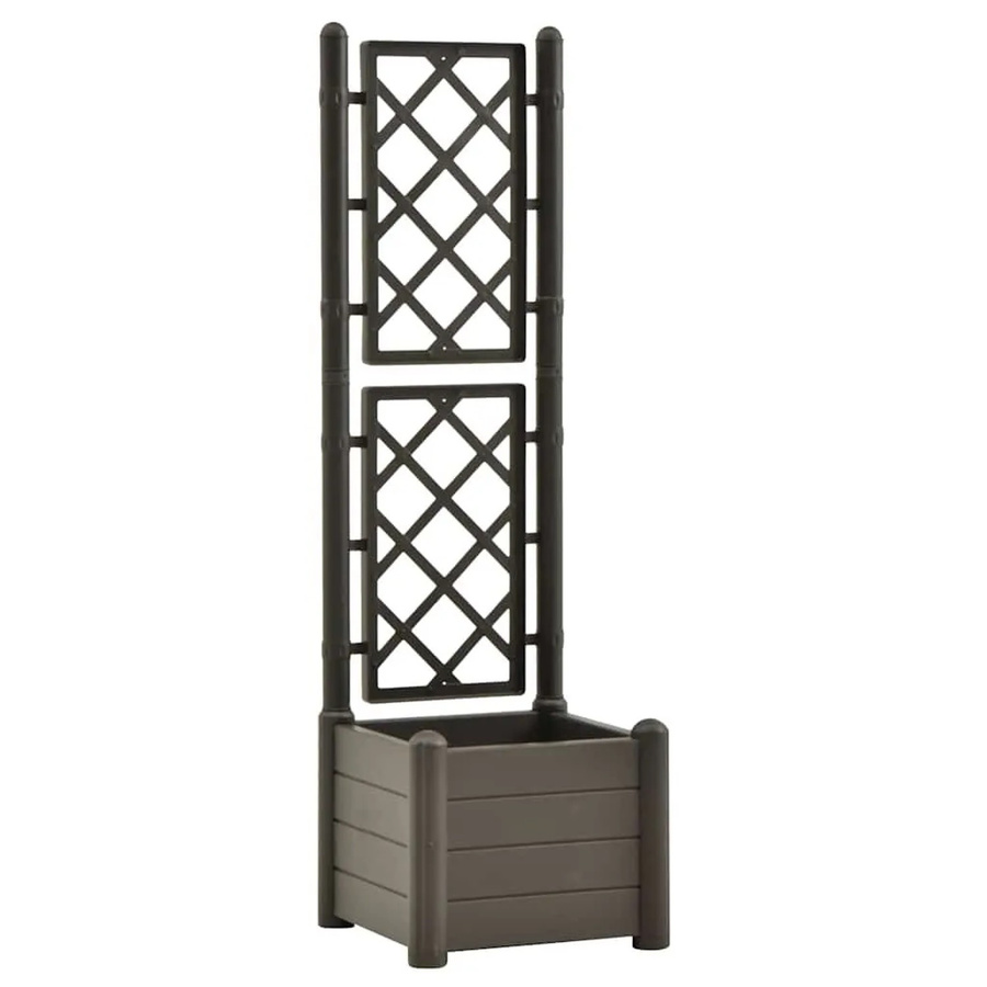 Furnicato Pflanzkübel mit Spalier aus Polypropylen in Anthrazit, B/T/H: 43 x 43 x 142 cm - Bild 2