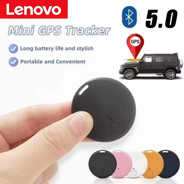 Lenovo Mini GPS-Tracker mit Bluetooth 5.0 als Smart Finder und Locator in Pink für iOS und Android zur Ortung von Haustieren, Kindern, Senioren oder Geldbörsen - Bild 1