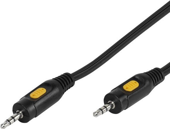 Vivanco Audio Verbindungskabel mit 3,5 mm Jack in Schwarz, Länge: 2 m - Bild 1