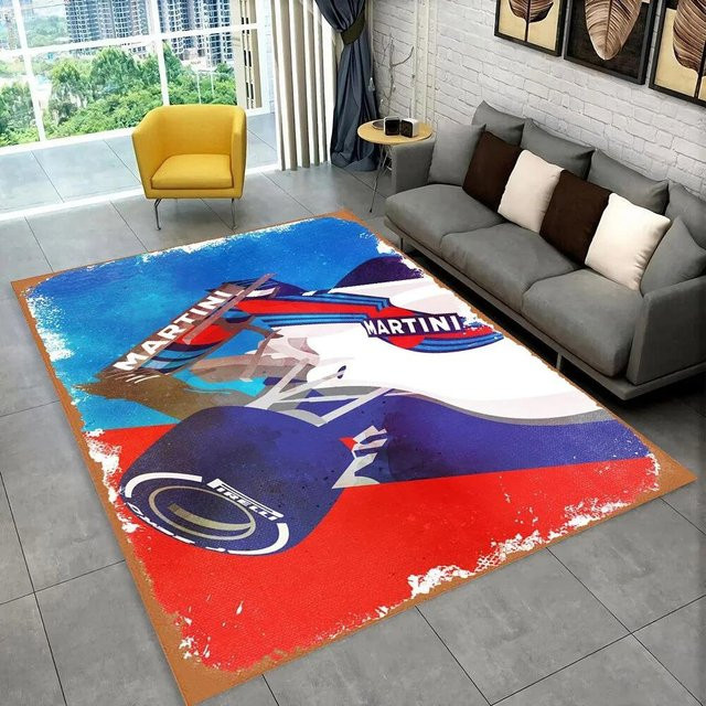 Martini Racing Team Teppichmatte Vintage Logo in Rot und Blau, B/B: 80 x 50 cm - Bild 1