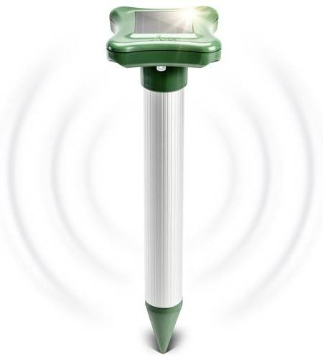 Gardigo 70030INT Solar Insektenvertreiber aus Aluminium in Grün und Silber, Durchmesser: 7,5 cm, Höhe: 27,5 cm - Bild 1