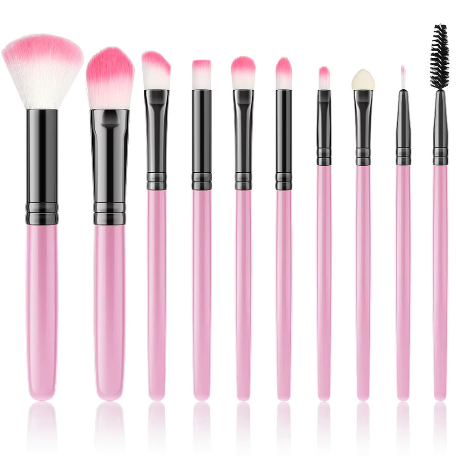 Make-up Pinsel Set, 10 Stück, Synthetik, Unisex - Bild 4