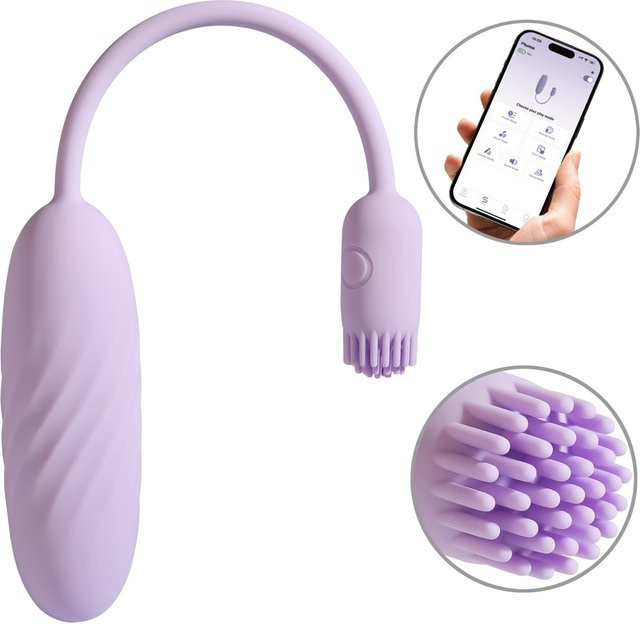 SVAKOM Vibro-Ei Plume mit flexiblem Vibro-Bürstchen in Purple - Bild 1