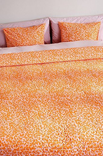 Jotex Tagesdecke MALIA organisch in Orange, gesteppt mit Animal- und Retro-Design - Bild 1