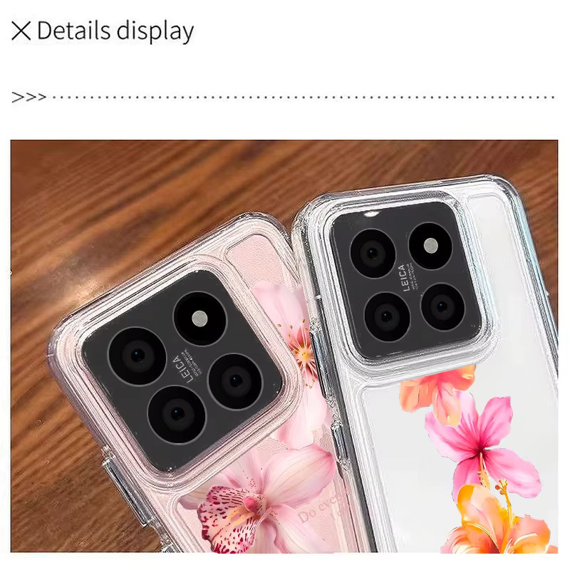 Stoßfeste Silikon-Handyhülle mit Lilien-Blumendruck für Xiaomi Redmi Note 14 Pro Plus 5G, 13, 12, 11 Pro, 13C, 14C - Bild 3