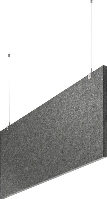LAUTLOZ Baffel-Set Deckenträger grau, B/T/H: 100 x 25 x 2,5 cm - Bild 1
