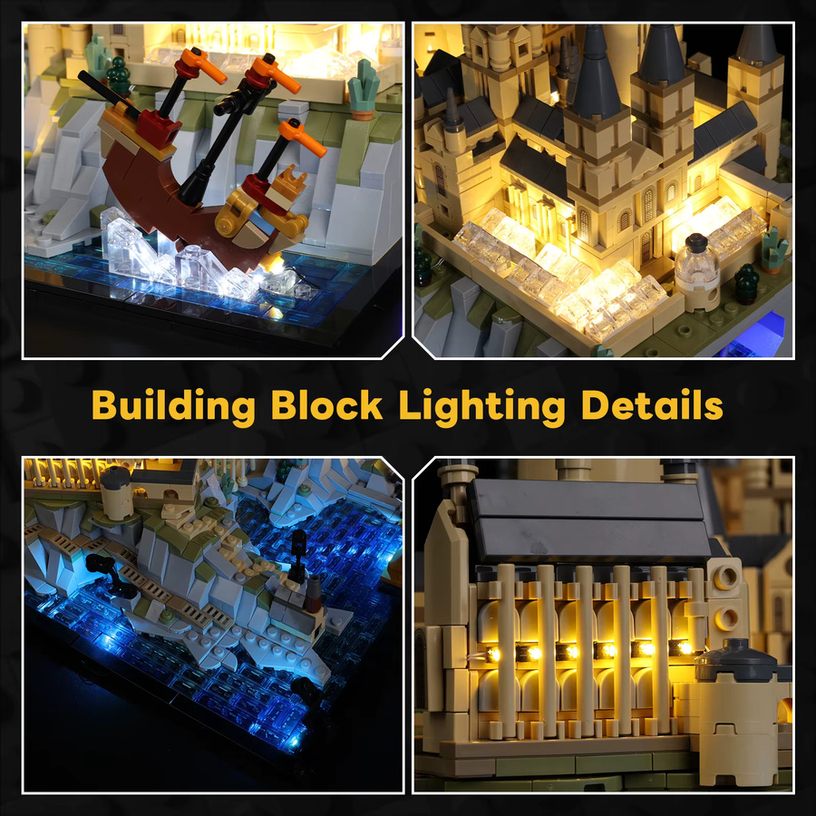 Kyglaring LED-Lichtset für Lego 76419 Harry Potter Hogwarts Bausteine, Dekorative Lampe in Schwarz - Bild 3