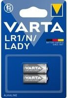 Varta Alkaline Spec. LR1/N Lady Knopfzellen Batterie, 850 mAh, 1.5V, 2 Stück, Silber - Bild 1
