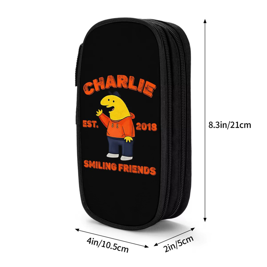 Kawaii Federmäppchen Charlie mit Reißverschluss in Schwarz - Bild 3