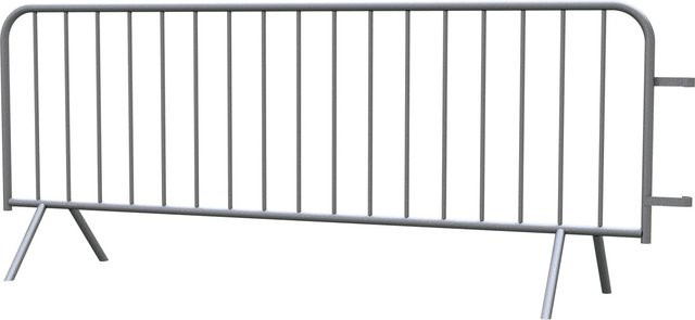 Schake Absperrgitter Typ B Site Fence aus Stahl in Silber, Länge: 2,5 m, 17 Stäbe - Bild 1
