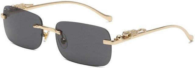Starwish Sonnenbrille, randlos, rechteckig, Metall, Unisex, grey - Bild 1