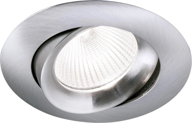 Orion Leuchten Einbaustrahler Aluminium GU10 rund in Silber Satin, Durchmesser: 9 cm - Bild 1