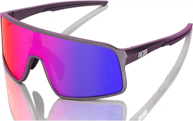 Neon Stratus Sonnenbrille, randlos, rechteckig, Unisex, grau, lila, TR90 - Bild 1
