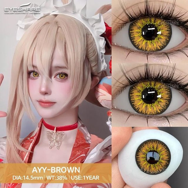 Eyeshare Spirit Yellow Eye Farbige Kontaktlinsen, 2 Stück - Bild 1
