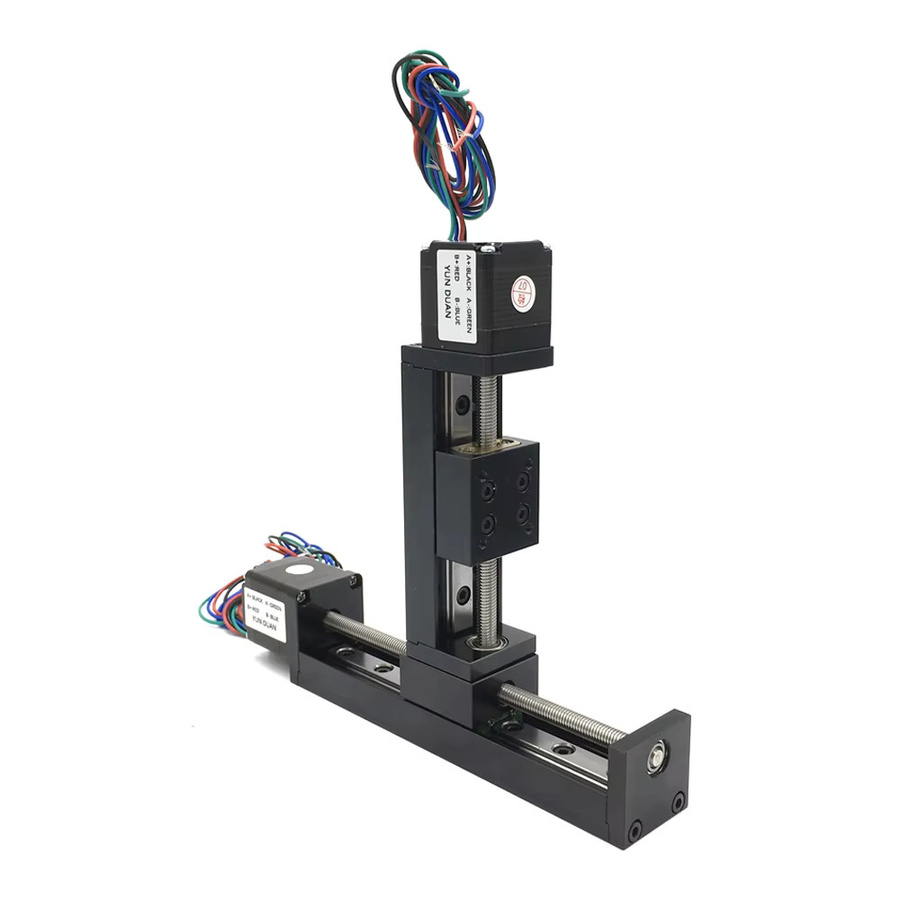YunDuan Mini T-Typ Linearschiene Motorsatz XY/XZ Achse Schiebetisch in Schwarz mit 5 kg Traglast - Bild 2