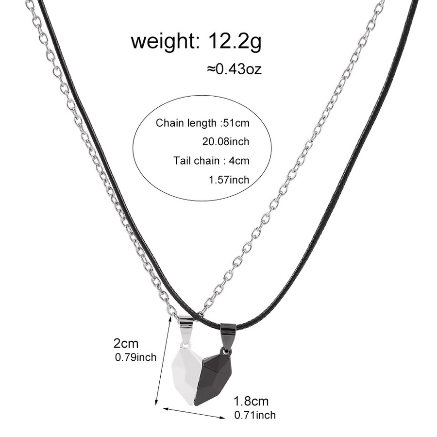 ZAKOL Halskette, magnetisches Herz-Paar, Silber, Damen - Bild 3