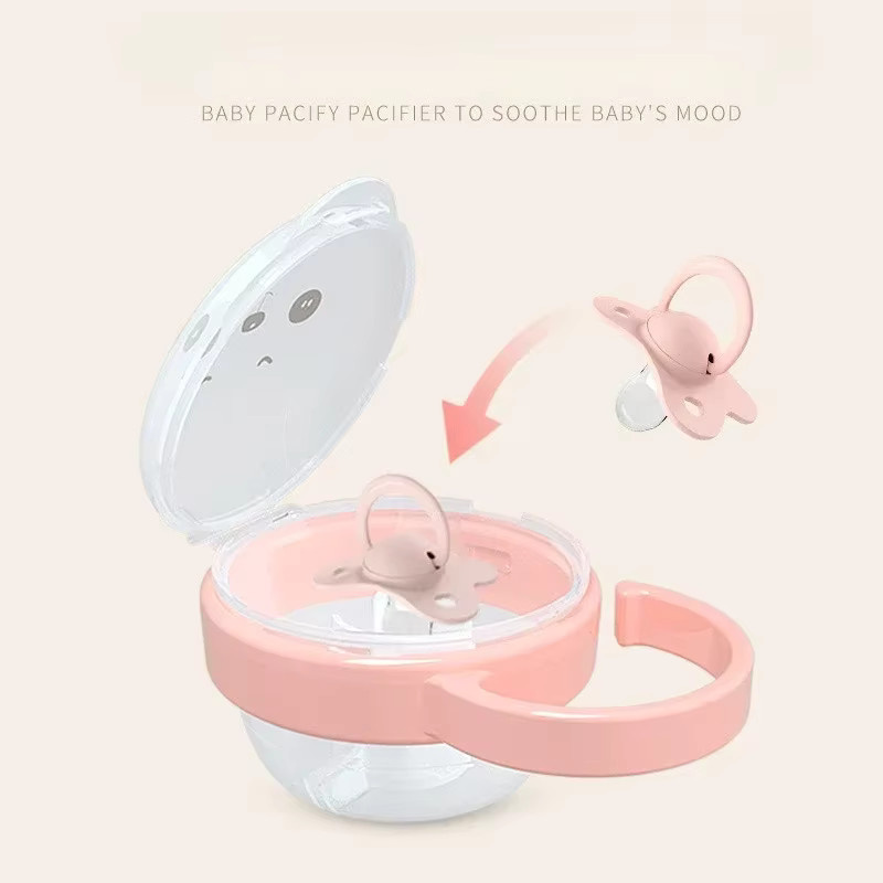 DHDH Baby Schnuller Halter Set aus BPA-freiem Kunststoff, 2er Pack, Pink - Bild 2