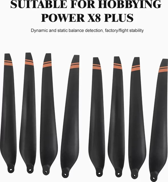 Hobbywing X8 Plus 30-Zoll Kohlefaser-Propeller Set CW und CCW in Schwarz für 8120 Motoren - Bild 1