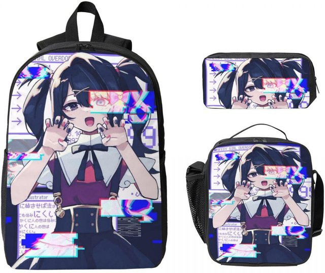 Fancy Style Studio Schulranzen Set für Mädchen mit Rucksack, Federmäppchen und Brotdose, 3-teilig, mehrfarbig - Bild 1