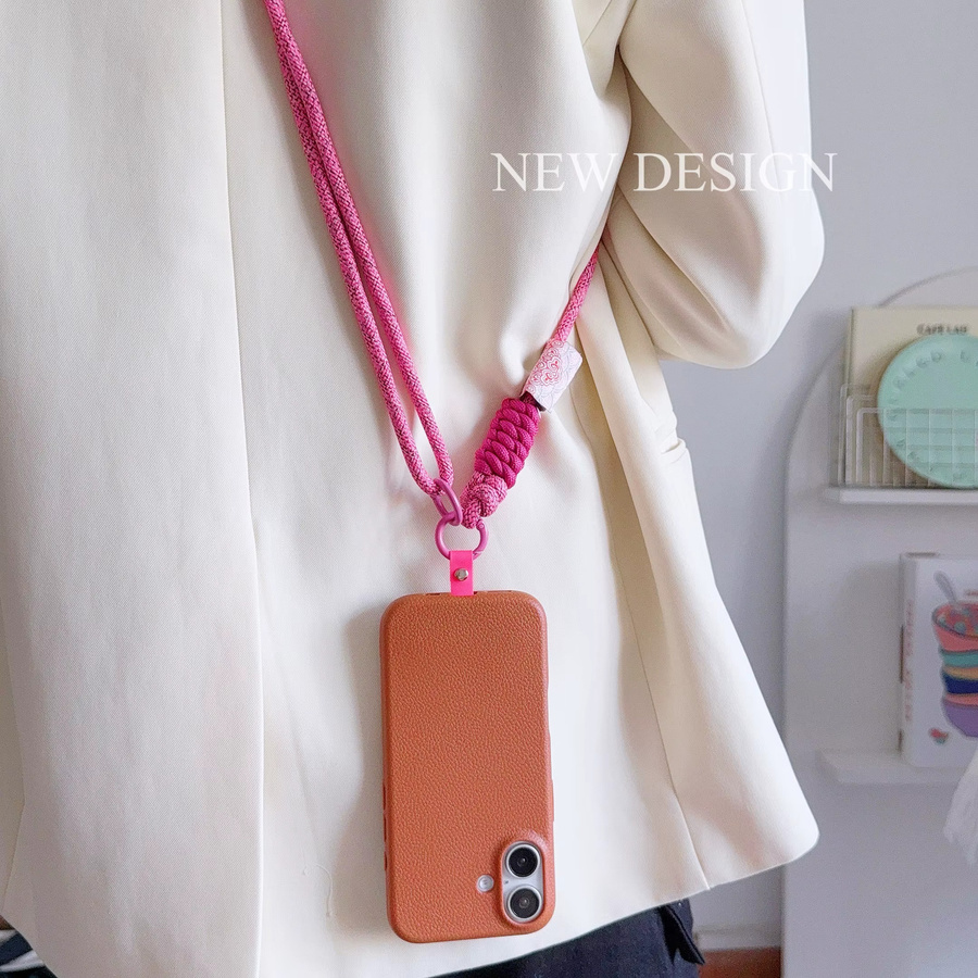 ZHANZHI Universal Handy Lanyard Geflochtenes Diagonal Seil als Schultergurt und Halsband in Silber und Grau - Bild 2