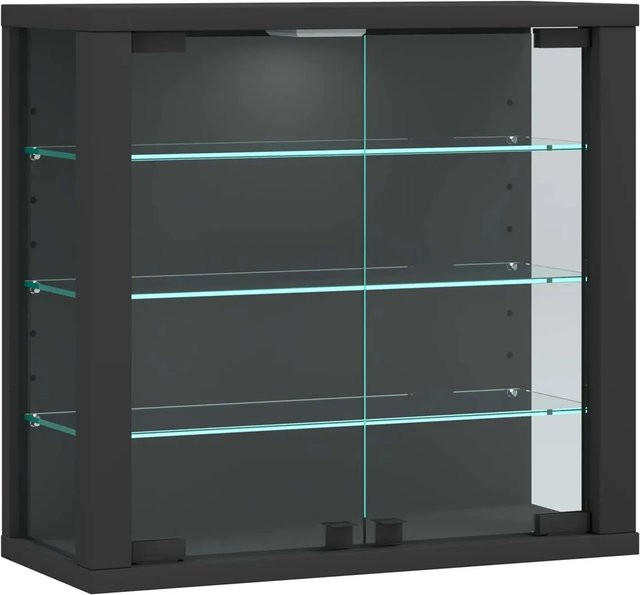 ebuy24 VitrosaS Vitrinenschrank Wandhängend mit 2 Glastüren in Anthrazit - Bild 1
