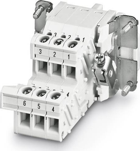Phoenix Contact Klemmenadapter HC-B 6-A-UT-PEL-F in Weiß, 5 Stück - Bild 1