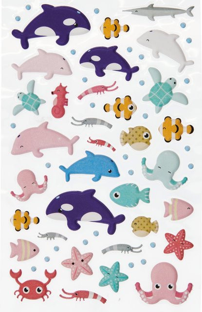 Rico Design Paper Poetry 3D Sticker Unterwasserwelt für Kinder - Bild 1