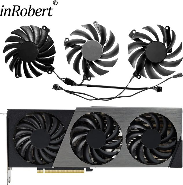 INNO3D CF-12910S RTX4070 Grafikkarten-Kühlerlüfter in Schwarz für GeForce RTX 4070 und RTX 4070TI X3 OC, 85 mm - Bild 1