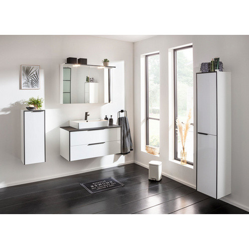 FACKELMANN Hochschrank Flair in Weiss mit 2 Türen und Soft-Close-Funktion, B/T/H: 32,0 x 32,0 x 163,3 cm - Bild 2