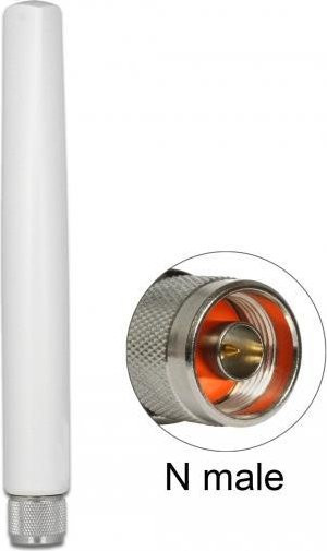 DeLOCK Antenne in Weiß, ungerichtet, 1,45 dBi, Länge: 18,7 cm, für Innen- und Außenbereich - Bild 1