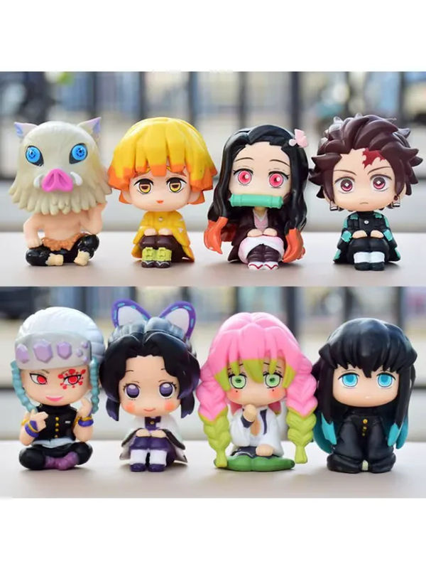 Bandai Demon Slayer Actionfiguren Set Kimetsu No Yaiba mit Kamado Tanjirou Nezuko und Zenitsu Agatsuma als mehrfarbige Anime-Modellstatuen aus Kunststoff - Bild 4