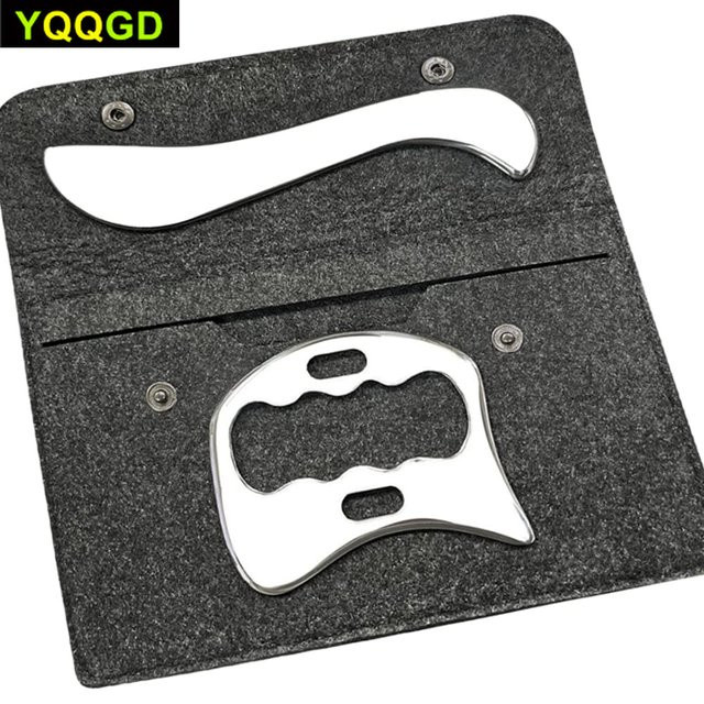 YQQGD Gua Sha Massage Werkzeug aus Edelstahl, Unisex - Bild 1