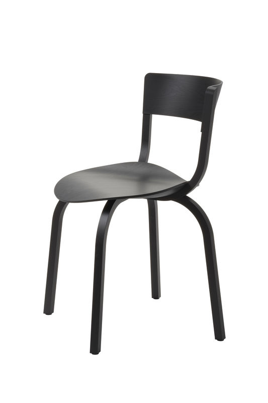 Thonet 404 Stuhl aus Holz in Schwarz Matt ohne Armlehnen - Bild 4