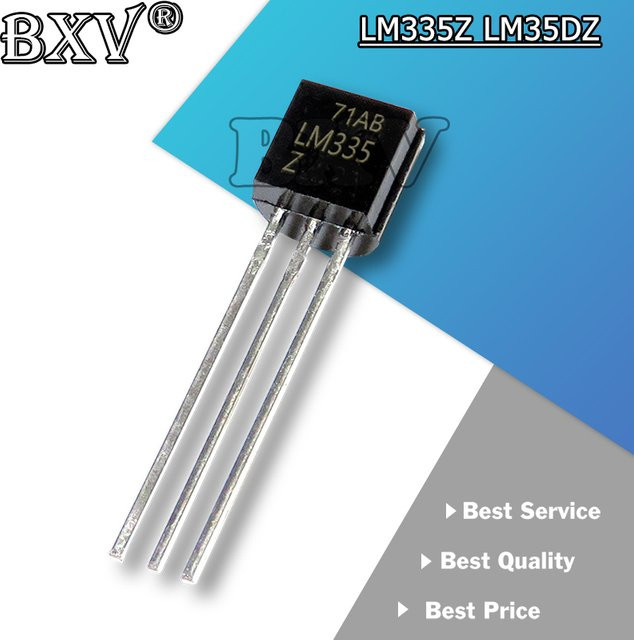 5er Set LM335Z bis-92 LM35DZ LM35 LM335 TO92 Temperaturfühler IC in Schwarz - Bild 1