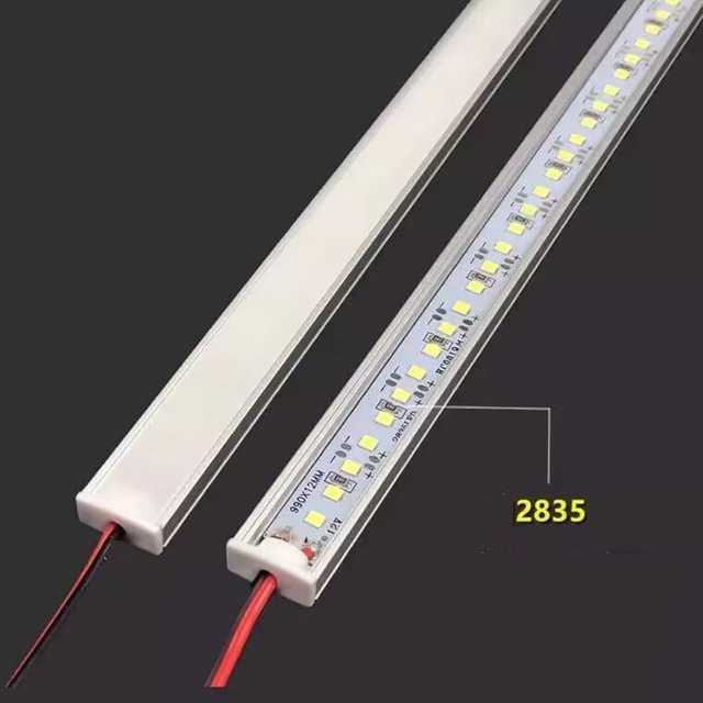 JOYPINJ LED Starre LED-Streifen Tube für Schrank und Regal, Farbe: Milky White, 5er Set, Länge: 25 cm und 50 cm - Bild 1