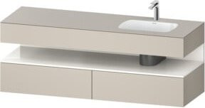 Duravit Einbauwaschtisch-Möbel-Set Qatego in Beige, B/T/H: 160 x 50 x 60 cm - Bild 1